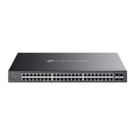 TP-Link Omada SG2452LP nätverksswitchar hanterad L2/L2+ Gigabit Ethernet (10/100/1000) Strömförsörjning via Ethernet (PoE) stöd 1U Svart