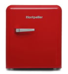 Montpellier MAB55R Table Top Retro Mini Fridge in Red - 46 Litre Capacity