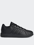 adidas Sportswear Unisex Kids Grand Court 2.0 Trainers - Black, Black, Size 1 Older