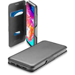 Cellularline Étui Portefeuille en Cuir véritable avec Fermeture magnétique pour Samsung Galaxy A71 Noir