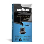 Lavazza, Espresso Maestro Dek, Nespresso Compatible Aluminium Capsules, Zero CO2 Impact, 1 Pack of 10 Capsules