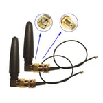 Antenne WiFi + 15cm U.FL/IPEX4 (F4 successif) à RP-SMA/SMA RG1.13 Câble Assemblée 2.4GHz 5GHz pour FPV UAV Routeur Bluetooth ITX Carte Mère - Type 2pcs-SMA