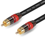 2X( Digital Audio RCA Cable Premium Stereo RCA to RCA Coaxial SPDIF Cable Male S