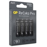 GP Recyko Pro Aa-batterier 2100mah 4-pack Black