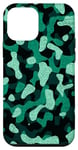 Coque pour iPhone 12 mini Turquoise Camouflage Esthétique Militaire Motif Camouflage Armée