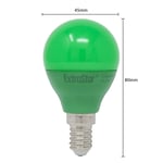 4W Green LED Golf Ball Modern Coloured Light Bulb E14