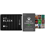 WD_BLACK P10 5TB Game Drive for Xbox + Xbox Game Pass Ultimate | 3 Month Membership | Xbox/Win 10 PC - Download Code