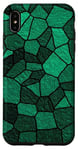 iPhone XS Max Green Aesthetic Kelly & Dark Forest Green Glass Illustration Case