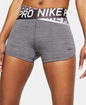 NIKE Women W Np Intertwist 2 3inch Short Sport Shorts - Oil Grey/Htr/(Thunder Grey), 2X-Large