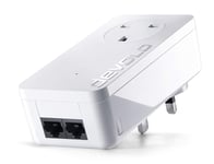 Devolo Dlan 550 Duo+ Add-On Powerline Adapter (500 Mbps, 2x Lan Ports, Compact Housing, Lan, Powerline, Simple Lan Network From A Power Socket)