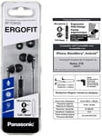 PANASONIC ErgoFit Earbud Earphones with Microphone RP-TCM125-K BLACK