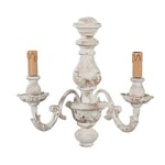 Biscottini Applique Shabby 36 x 22 x 36 cm | Lampe Vintage | Applique Murale intérieure Style Baroque
