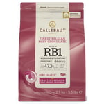 Callebaut Choklad Belgisk rosa choklad 2,5 kg - Callets Ruby RB1