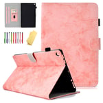 Coopts Case for Kindle Fire HD 10.1" 2019/2017/2015 Release, Smart Auto Wake/Sleep PU Leather Flip Wallet Case Fits All-New Amazon Fire HD 10 (9th/7th/5th Gen, 2017/2015 Release) - Pink