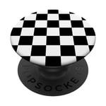 PopSockets Checkered Checkerboard Pattern Black and White PopSockets PopGrip: Swappable Grip for Phones & Tablets