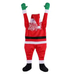 Wakauto Christmas Hanging Santa Suit from on The Gutter Roof Outdoor Decoration