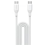Momax 1-Link Flow 60W 1.2M USB-C To USB-C PD Fast Charging Cable White Support Apple iPhone, iPad Pro. iPad Air, Samsung, Oppo, Oneplus, Nothing phone Fast Charging, Translucent design, built with high quality TPE & Silicon
