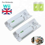 2pcs Rechargeable Battery Pack 2800mAh for Nintendo Wii Controller High Capacity