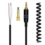Extension Spring Relief Coiled Audio Cable for Sony MDR-7506 MDR-V6 V600 V700 V900 ATH-M50 Headphones