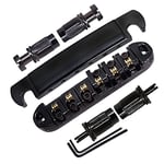 ABR-1 Tune-o-matic Bridge Tailpiece Stop Roller Saddle Bridge Bar For Les Paul Guitar parts (Black)