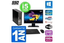 Dell Unité Centrale Pc dell 9010 sff ecran 19" intel core i5-2400 ram 16go ssd 240go windows 10 wifi