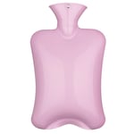 greatdaily 1.5L Hot Water Bottle, Premium Natural Rubber Hot Water Bag Long-lasting Warmth, Safe And Leak-proof Provide Warmth And Comfort Ideal For Mother & Father Pink/Purple 27x17cm