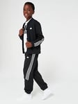 Boys, adidas Junior Future Icons Tracksuit - Black/White, Black/White, Size 11-12 Years