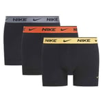 Nike Kalsonger 9P Everyday Essentials Cotton Stretch Trunk D1 Svart/Grå/Röd bomull Large Herr
