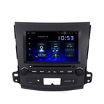 Dasaita 8" Android 10.0 Double Din Car Stereo with Sat Nav for Mitsubishi Outlander 2007 to 2011 DAB Car Radio Bluetooth Support GPS Wifi Carplay Mirror Link 15-Band EQ 4G/64G