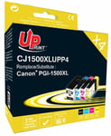 CJ1500XLUPP4 UP-C-1500XL-PACK 4 CANON MAXIFY MB2050-PGI1500XL (BK+C+M+Y)