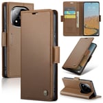 CASEME Xiaomi Redmi Note 14 Pro 5G / Note 14 Pro Plus 5G Fodral - Brun
