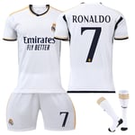 23-24 Ronaldo 7 Real Madrid tröja Ny säsong Senaste fotbollströjor Kids 22(120-130cm)