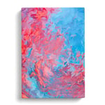 Learning From The Sea Abstract Blue, Purple, Pink Canvas Print for Living Room Bedroom Home Office Décor, Wall Art Picture Ready to Hang, 30x20 Inch (76x50 cm)
