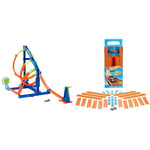 Hot Wheels Action Track, Corkscrew Twist Kit, Launch Car Directly at Target & Fisher-Price BHT77 Mattel Hot Wheels Track Builder Pack with Vehicle
