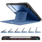 ZtotopCase for New iPad Pro 12.9 Inch 4th Gen 2020/3th Gen 2018, [6 Magnetic Stand Angles] Highly Protective Shockproof Cover with Pencil Holder+Support 2nd Gen iPad Pencil+Auto Wake/Sleep, Blue