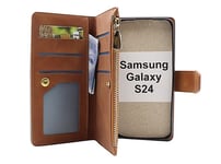 XL Standcase Lyxfodral Samsung Galaxy S24 5G (SM-S921B/DS) (Brun)