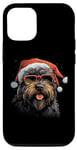 Coque pour iPhone 12/12 Pro Bouvier Des Flandres Pyjama de Noël pour Chien Cadeaux de Noël Famille