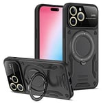iPhone 12 Pro Max Mobilskal Magsafe Ringhållare Kickstand - Svart - TheMobileStore iPhone 12 Pro Max tillbehör