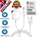 2 in 1 Magnetic Charging Cable For Apple Watch Charger iPhone iWatch USB Cable