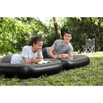Bestway 3-in-1 Inflatable Airbed Camping Air MattressAir Bed Black and Grey vida
