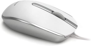 M100 MAC Mouse - USB-A Wired Full Size Slim Apple Mac Mouse with Silver and Matt