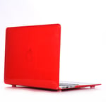 SUNWAY Clear Crystal Plastic Hard Laptop Case for Apple MacBook Air 13 inch Model A1369/A1466 - Red
