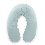 hauck Coussin de Grossesse, Coussin Allaitement XXL Nurse N Care avec Micro-Billes, 100% Oeko-TEX® Standard, Soutien Dos et Ventre, Rigidité Adaptable, avec Sac de Transport, Lavable - Eukalyptus