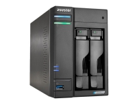 ASUSTOR Lockerstor 2 Gen2 - NAS-server - 2 brønner - RAID RAID 0, 1, 5, 6, 10, JBOD - RAM 4 GB - 2.5 Gigabit Ethernet - iSCSI støtte