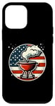 Coque pour iPhone 12 mini Barbecue vintage patriotique avec drapeau américain