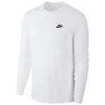 Nike AR5193-100 M NSW CLUB TEE - LS Sweatshirt Men's WHITE/BLACK 3XL-T