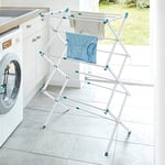 BLACK+DECKER BXAR0002GB Extendable Compact Clothes Airer, Cool Grey, 7.5M Drying Space