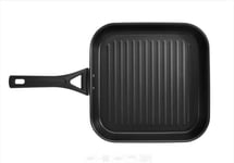 Pyrex Expert Touch Stainless Steel Grill Pan Non Stick Coating 28cm - Black