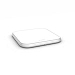 ZENS Chargeur sans Fil Aluminium 10W (Apple & Samsung Fast Charging, certifié Qi, Adaptateur Secteur + câble Inclus) Blanc