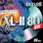3 x Maxell Blank CD-RW XL-II 80 Audio Disc (4x 80min 700MB) Music CD ReWritable
